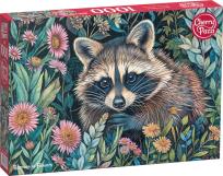 Opakowanie Puzzle 1000 CherryPazzi Raccoon in Flowers 30851