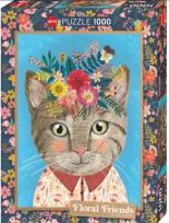 Opakowanie Puzzle 1000 Floral Friends, Kotek z kwiatami