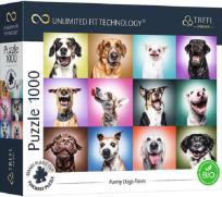 Opakowanie Puzzle 1000 Funny Dogs Faces TREFL