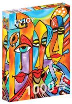 Opakowanie Puzzle 1000 Kolorowe twarze
