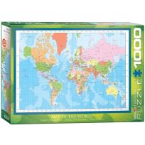 Opakowanie Puzzle 1000 Nowoczesna mapa Świata