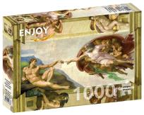 Opakowanie Puzzle 1000 Stworzenie Adama, Michał Anioł