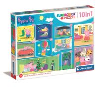 Opakowanie Puzzle 10w1 Super Kolor Świnka Peppa