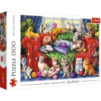 Opakowanie Puzzle 1500 Kociaki na sofie 26198