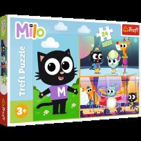 Opakowanie Puzzle 24 Maxi Przygody małego Kotka Milo 14371