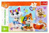 Opakowanie Puzzle 24 Maxi Wesołe kotki Rainbow 44 TREFL