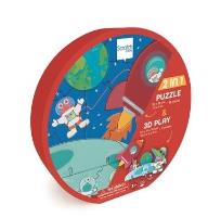 Opakowanie Puzzle 2w1 2D i 3D scenografia Kosmos