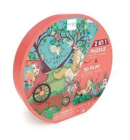 Opakowanie Puzzle 2w1 2D i 3D scenografia Księżniczka