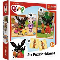 Opakowanie Puzzle 2w1 + memos - Bing z przyjaciółmi TREFL