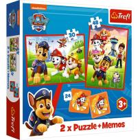 Opakowanie Puzzle 2w1 + memos - Psia ekipa w akcji TREFL