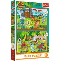 Opakowanie Puzzle 2x24 Małe dinozaury TREFL