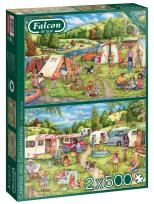 Opakowanie Puzzle 2x500 Falcon Namiot/Przyczepa G3