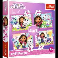 Opakowanie Puzzle 34620 4w1 (35, 48, 54, 70) Przygody Gabi 34620