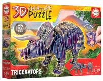 Opakowanie Puzzle 3D Dinozaury - Triceratops 67 el. G3