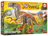 Opakowanie Puzzle 3D Dinozaury - Welociraptor 64 el. G3