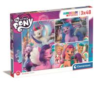 Opakowanie Puzzle 3x48 super kolor My Little Pony 25275