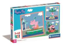 Opakowanie Puzzle 3x48 Super Kolor Peppa Pig