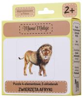 Opakowanie Puzzle 4-elementowe Zwierzęta Afryki