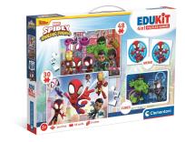 Opakowanie Puzzle 48 + 36 + Memo + 6 klocków Edukit Spidey