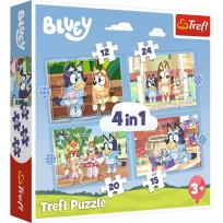 Opakowanie Puzzle 4w1 Bluey i jego świat