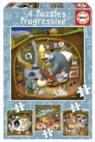 Opakowanie Puzzle 4w1 Leśne opowieści