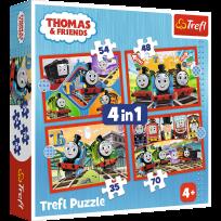 Opakowanie Puzzle 4w1 Odjazdowy Tomek TREFL
