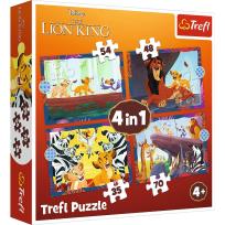Opakowanie Puzzle 4w1 Odważny Król Lew Disney 34653