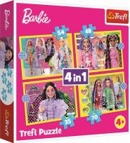 Opakowanie Puzzle 4w1 Wesoły świat Barbie TREFL