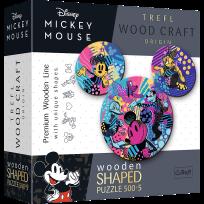 Opakowanie Puzzle 500+5 drewniane konturowe  Kolorowa Myszka Mickey 20168