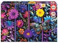 Opakowanie Puzzle 500 Kwiaty i motyl G3