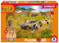 Opakowanie Puzzle 60 Schleich Dzika przyroda + figurka