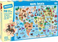 Okładka książki Puzzle 70 elementów. Mapa świata