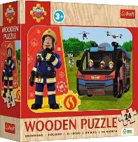 Opakowanie Puzzle drewniane 24 Niesamowity Strażak TREFL