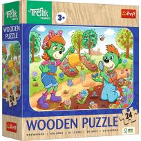 Opakowanie Puzzle drewniane 24 Poznaj Rodzinę Treflików TREFL