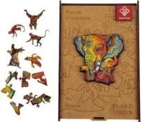 Opakowanie Puzzle drewniane A3 - Słonie