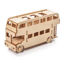 Opakowanie Puzzle drewniane Model 3D Autobus