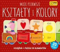 Okładka książki Puzzle + książka Moje pierwsze kształty i kolory 20 elementów