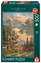 Opakowanie Puzzle PQ 500 Thomas Kinkade nad jeziorem G3