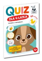 Okładka książki Quiz dla 4-latka. Książka z naklejkami. Kapitan Nauka
