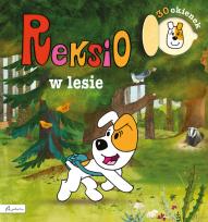 Okładka książki Reksio w lesie. Książka z okienkami