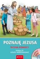 Okładka książki Religia Poznaję Jezusa teczka pomocy dla klasy 3 szkoły podstawowej