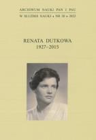Okładka książki Renata Dutkowa 1927-2015