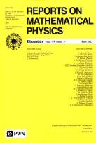 Opakowanie Reports on Mathematical Physics 89/3 2022 Kraj