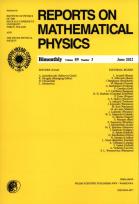 Opakowanie Reports on Mathematical Physics 89/3 2022