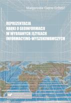 Okładka książki Reprezentacja nauki o geoinformacji w wybranych...