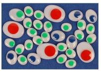 Opakowanie Ruchome oczka owal MIX 50szt