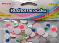 Opakowanie Ruchome oczka z kolorowymi źrenicami 44szt