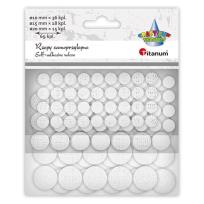 Opakowanie Rzepy samoprzylepne okrągłe białe 69kpl