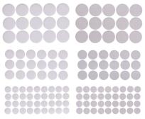 Opakowanie Rzepy samoprzylepne okrągłe białe 69szt mix