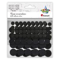 Opakowanie Rzepy samoprzylepne okrągłe czarne 69kpl